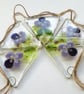 Pansy Flower Bunting: Garden Decoration Garland, fused glass bunting. - Image 2