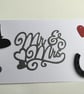 wedding card. Mr and Mrs. Wedding day card. Ref 017.  - Image 1