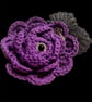 Purple Rose Brooch, Steam Punk Rose, Gothic Pin, Rose Brooch, Gothic Rose - Image 2