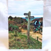 Mountain bike - landscape photography greeting card