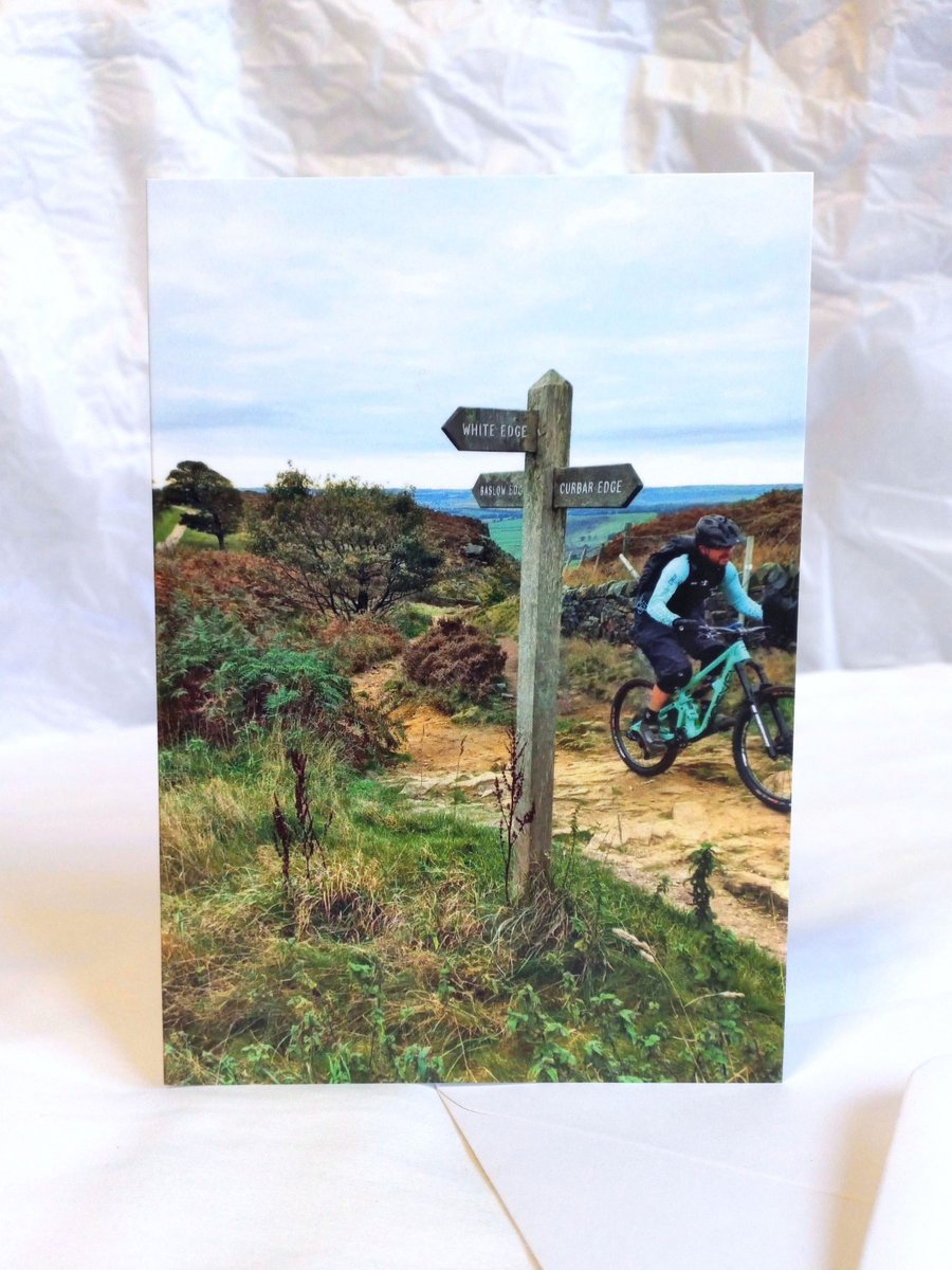 Mountain bike - landscape photography greeting card