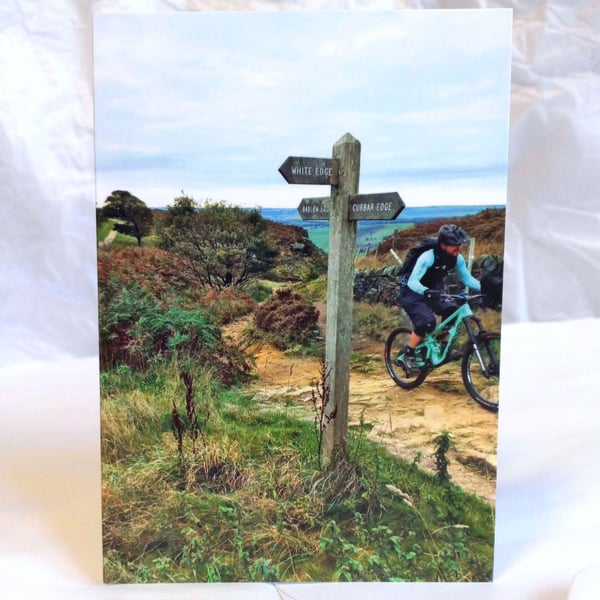 Mountain bike - landscape photography greeting card