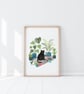 Black Cat Art Print - Signed A4 Print - Image 3