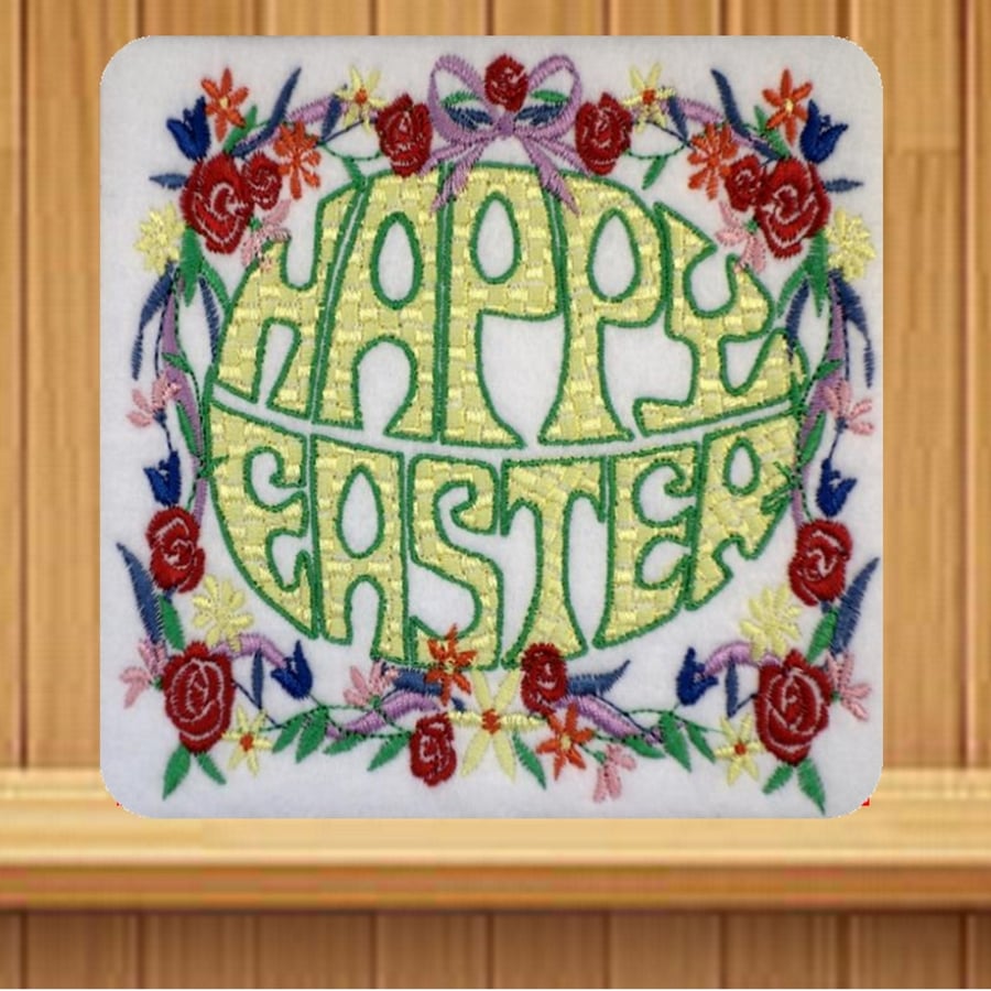 Easter Card. Beautiful, handmade embroidered design