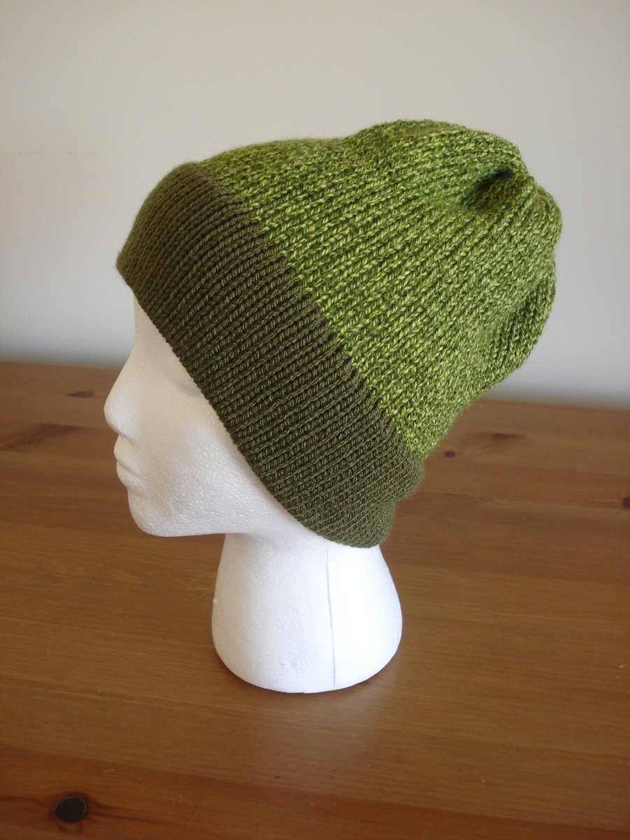 Beanie, Green Hat, Knitted Hat