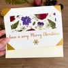 Real Pressed Flower Christmas card Christmas card For Granny For Mum For Women