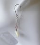 Strawberry Moon Earrings - Strawberry Quartz, Mother of Pearl & Sterling Silver - Image 5