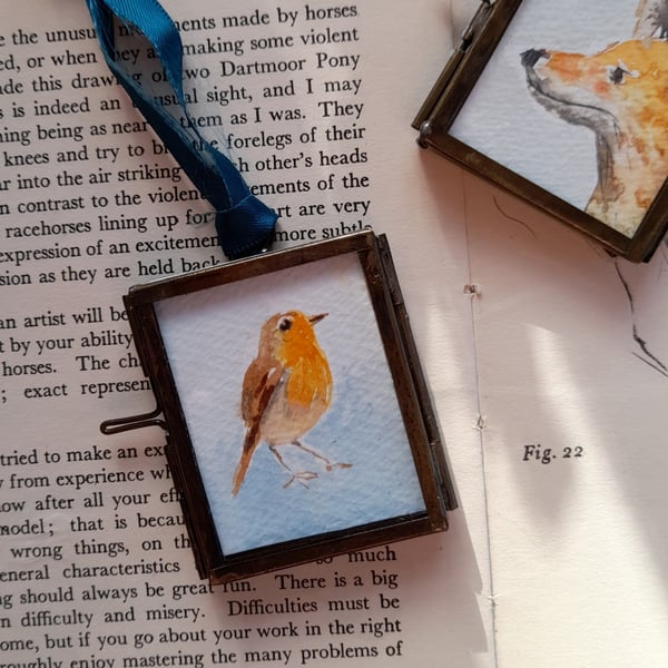 Hand Painted Robin, Original Hand painting