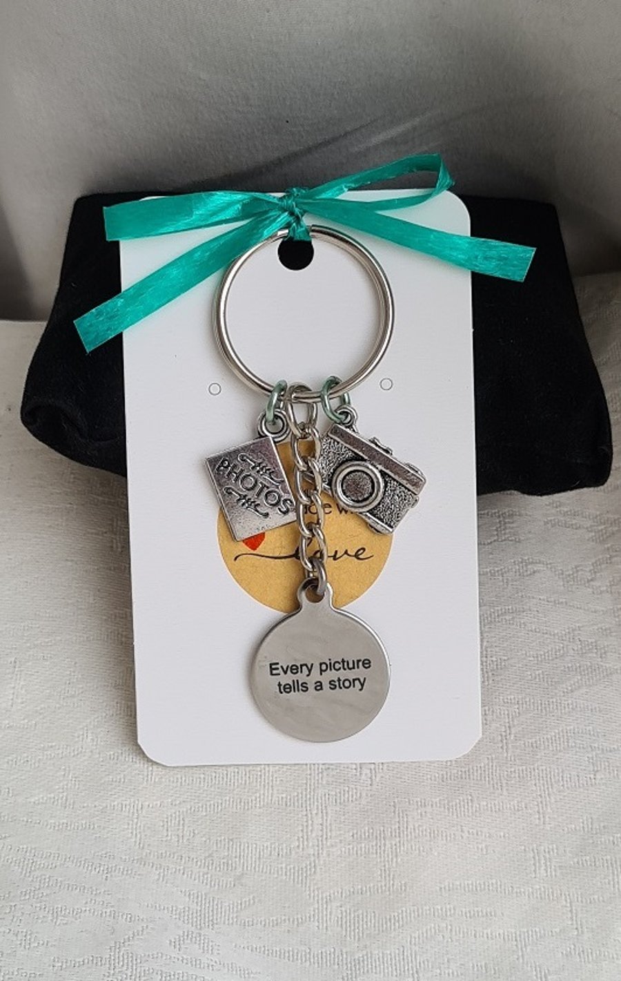Gorgeous Every Picture Tells A Story Key Ring - style 3 - Key Chain Bag Charm