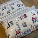 Beach hut cushion cover