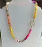 Fruit Salad Hand Knotted Beaded Gemstone Necklace - Image 8