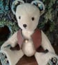 Acorn, collectable bear hand made from Alpaca wool fabric, Autumnal colours. - Image 4