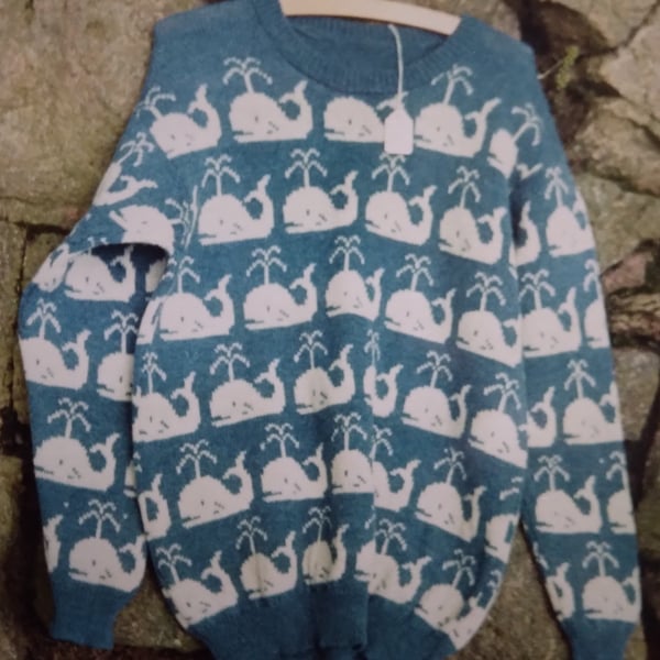Jumper with all over whale design