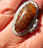 Suture Ammonite Fossil Ring Sterling Silver Adjustable Jewellery Gift Statement - Image 2