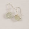 White Sea Glass Earrings