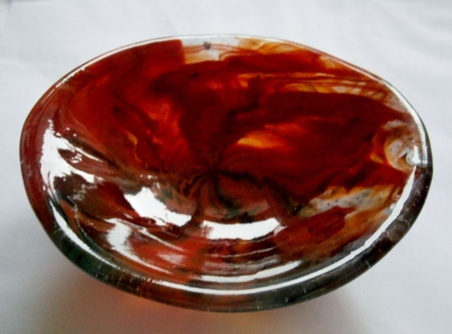 Unique decorative Pot Melt fused glass dish