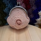 Crochet purse naughty cheeky head turning 