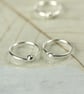 Silver Sleeper Hoops 10 mm Earrings Sterling Sleepers in Pairs  - Image 4