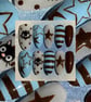 Chococat-Star-Stripe handmade reusable press on nails