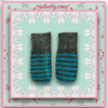 Turquoise Striped Socks 