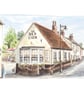 The Red Lion Pub, Overton.  Open Edition Fine Art Print - Image 1