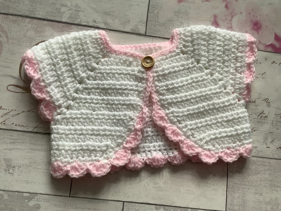 New Born Crochet Baby Cardigan 
