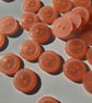 45 x Acrylic Salmon Pink 18mm 2 Hole Round Buttons