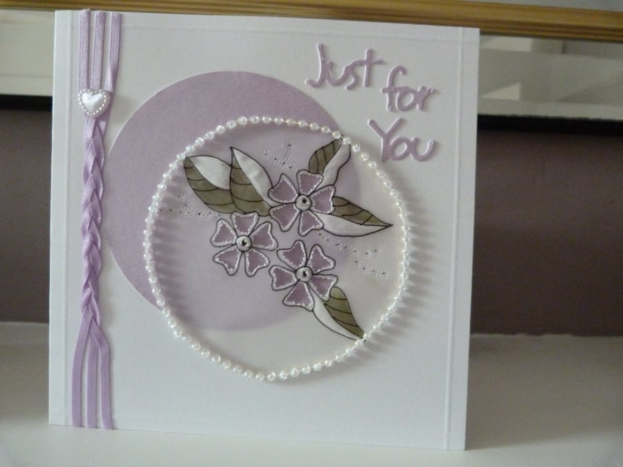 Lilac Plaited Just For You Card