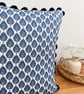 ILIV Odila Blue & Cream Cushion Cover with Ric Rac Trim - Image 3