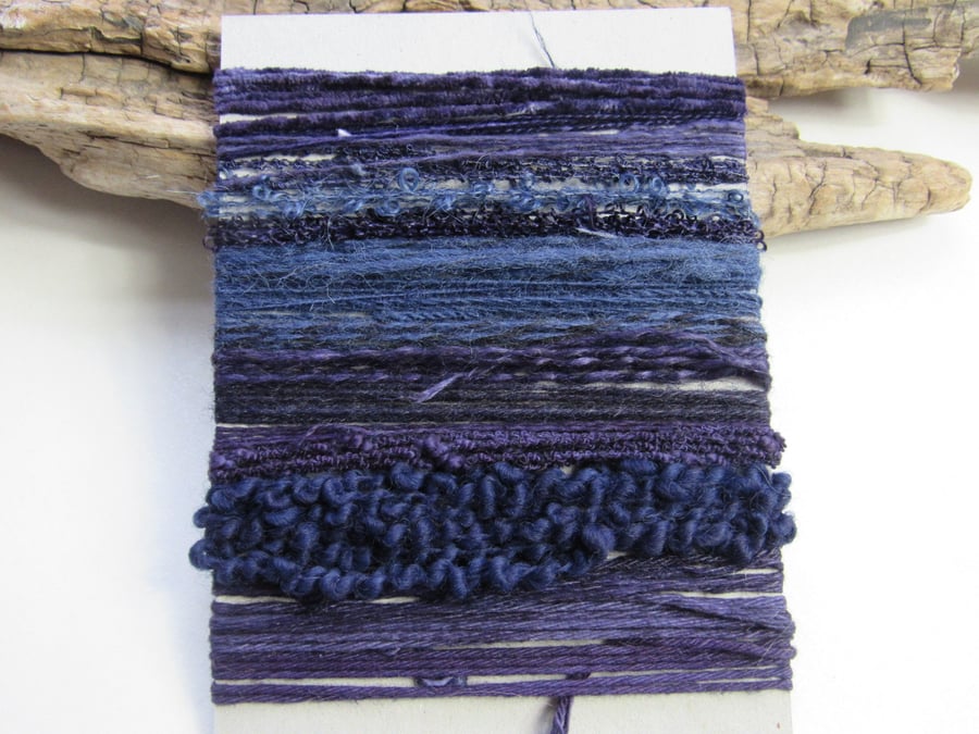 Large Logwood Natural Dye Dark Purple Textured Thread Pack