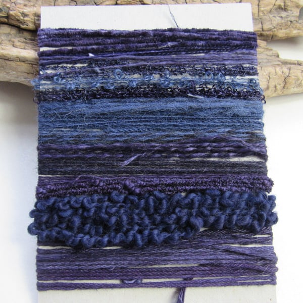 Large Logwood Natural Dye Dark Purple Textured Thread Pack