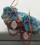 Elegant Ruby & Morganite Chandelier Earrings with Copper - Image 6