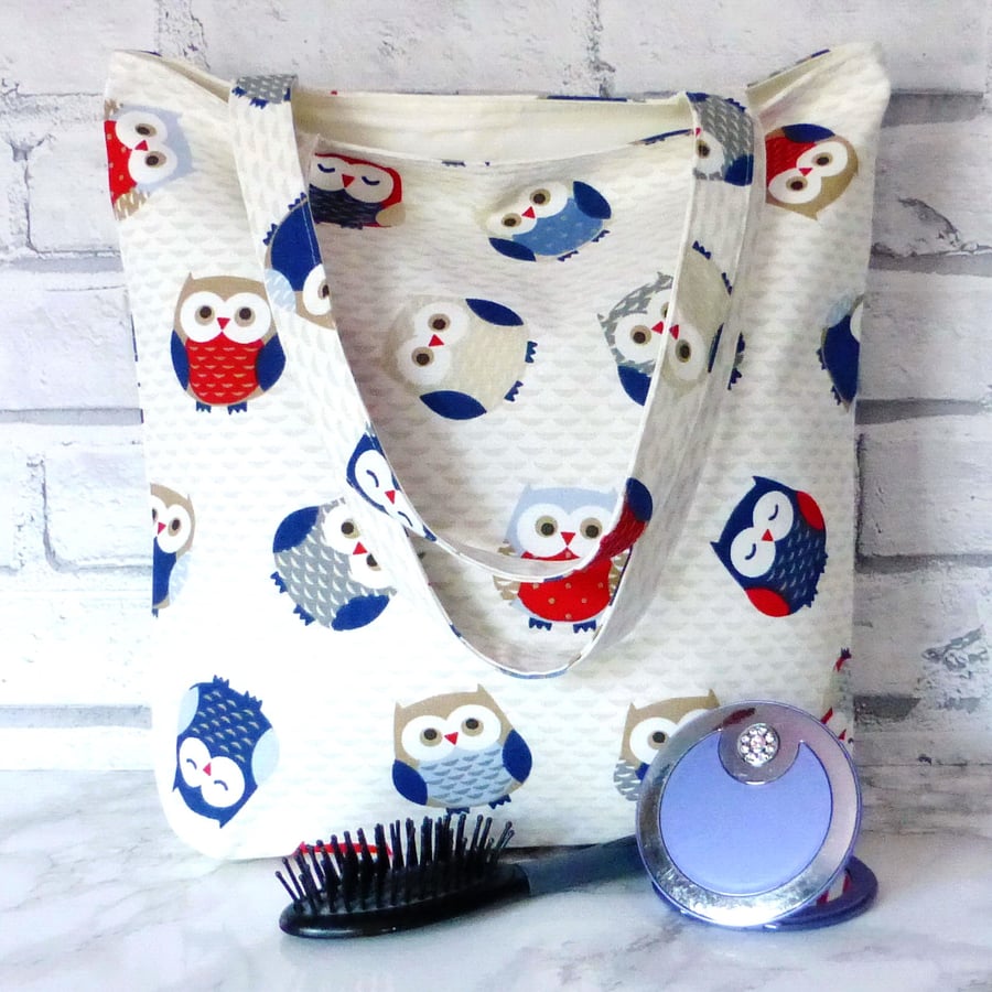 Owls tote bag, shopping bag