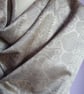 Sari double sided triangular scarf. Pale gold and Purple - Image 9