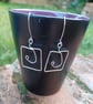 Square silver wire earrings - Image 5