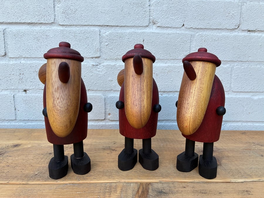 Handmade Wooden Santa