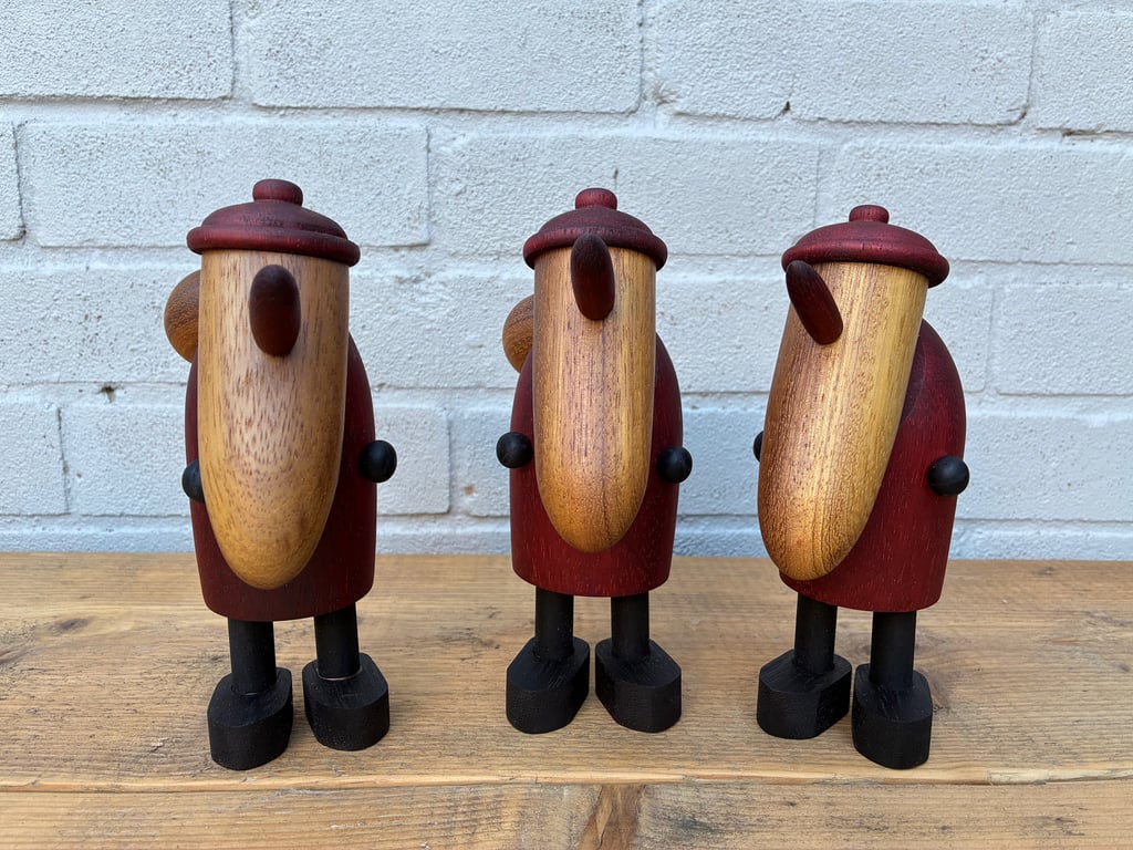 Handmade Wooden Santa