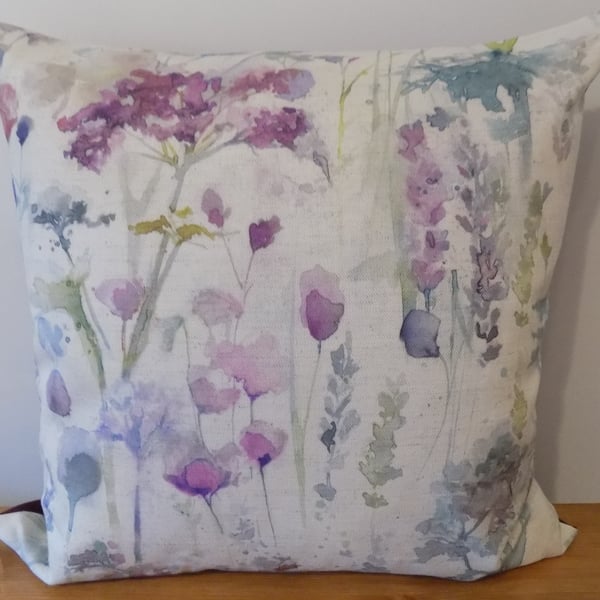 Voyage Maison Cushion Cover Floral 'Ilinizas' Cotton Linen Fabric 16" 18" Zip