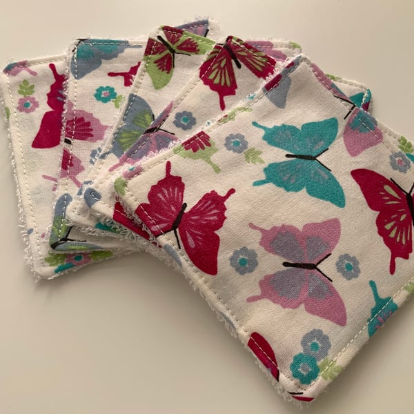 Reusable Bamboo Towelling Cotton Face Wipes, Eco friendly, Washable, Make up pad