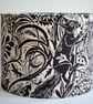 Squirrel & Sunflower Drum Lampshade - Image 1