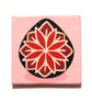 Ukrainian Egg Fridge Magnet - Pink and Red Acrylic Painted Magnetic Art - Image 1