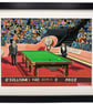 Snooker. Fastest 147 Ronnie O'Sullivan. Crucible. Art Print 14" x 11" Frame 