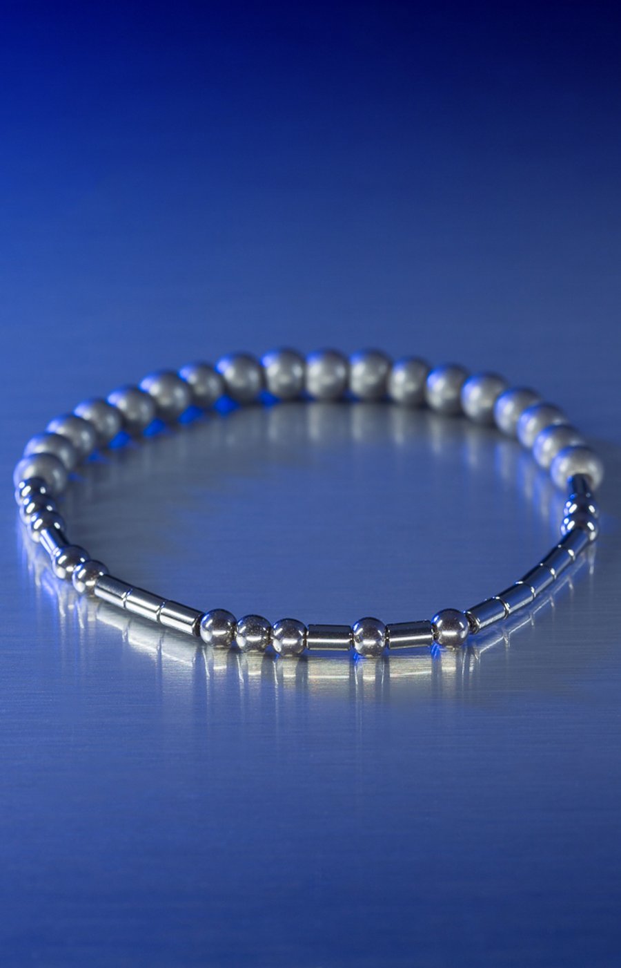 I love you -hematite morse code bracelet