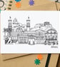 Athens Skyline Greetings Card - Image 1