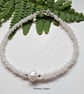 Designer Freshwater Culture Pearl & Peanut Seed Bead Bracelet 