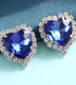 (C17S blue)  10 pcs Sew On Crystals