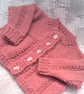 Children's Round Neck Cardigan with Ribbed Bottom and Sleeves, Knitted Cardigan - Image 7