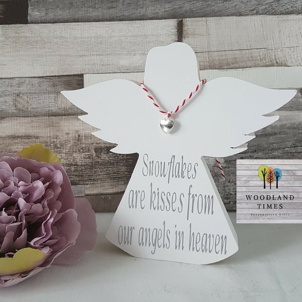 Angel, Snowflakes are kisses from our angels in heaven, new freestanding decor