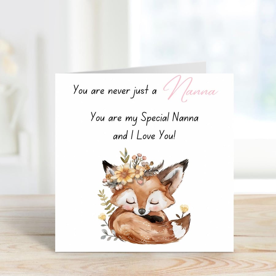 Personalised Fox Happy Mothers Day Card