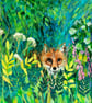 Fox art print mounted two sizes  - Image 3